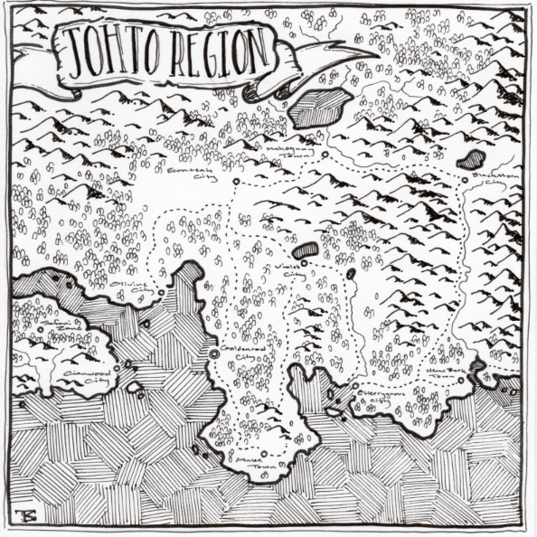 Johto Region - Minimap