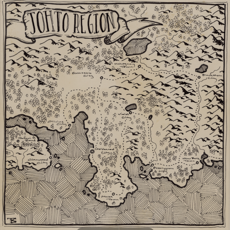 Johto Region - Minimap