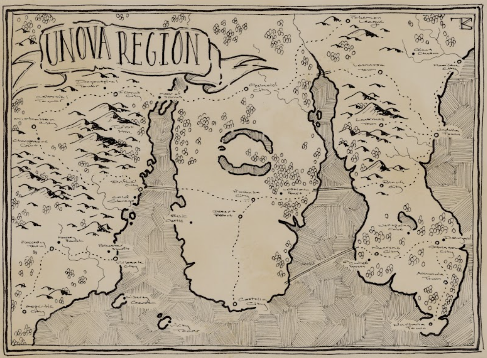 Unova Region - Minimap